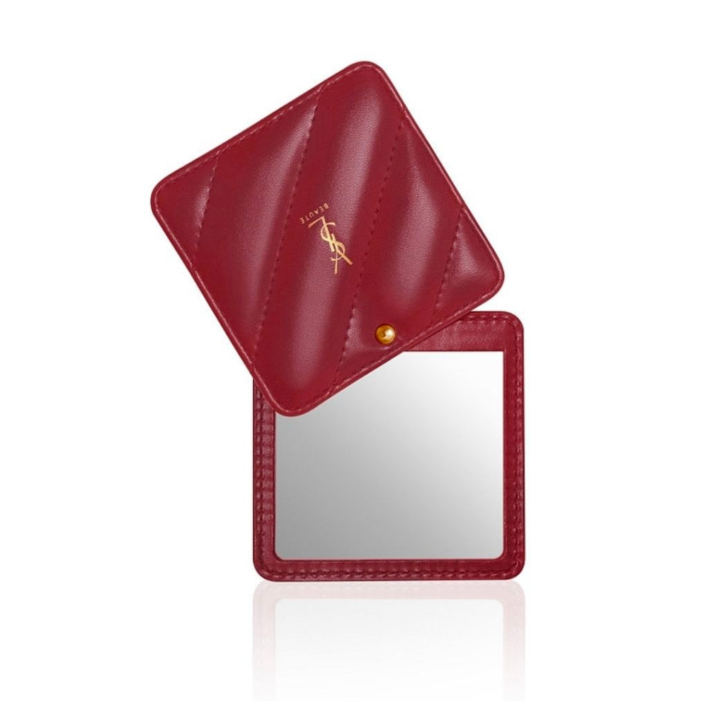 Yves Saint Laurent Red Quilted Compact Mirror